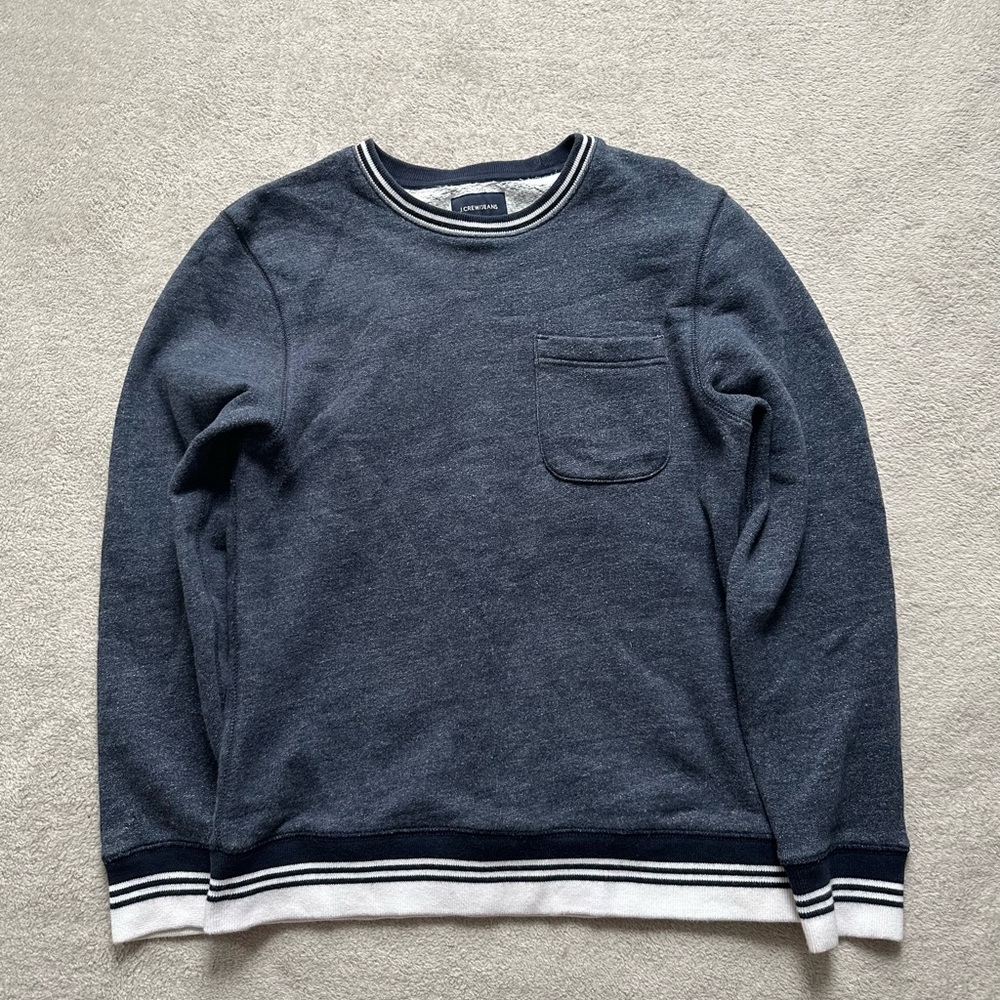 J.Crew Jeans Crewneck Sweatshirt Small Denim Blue Color